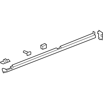 GM 94734735 Molding Assembly, Rocker Panel Front *Dark Smoke Gry