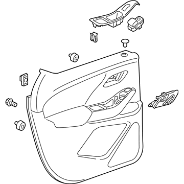 GM 84379286 Trim Assembly, Rear Side Door *Gray Y