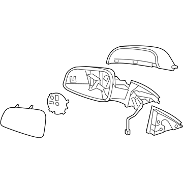 Saturn 20893711 Mirror Assembly