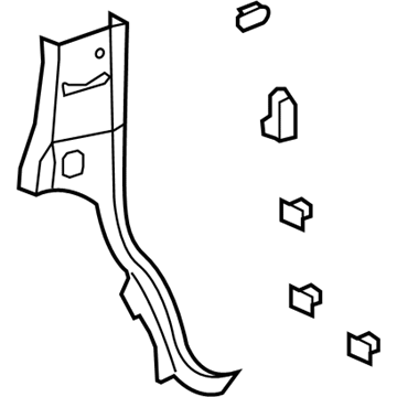 GM 22871336 Molding Assembly, Body Lock Pillar Garnish *Titanium