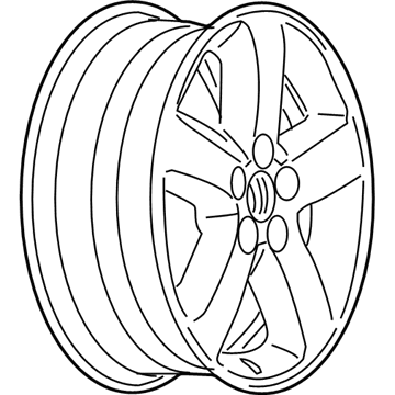 GM 9597379 Whl Assembly, 17X7.0 Bright Chrome Clad Alumi