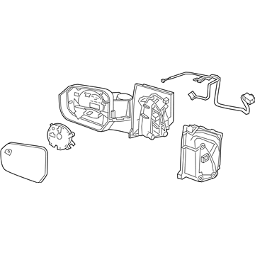 GM 84269464 Mirror Assembly, Outside Rear View W/O Cover