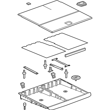 GM 22893445 Compartment Assembly, Rear Compartment Floor Stowage Trim *Cocoa