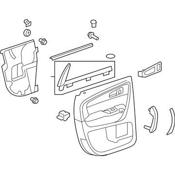 GM 22737756 Panel Assembly, Rear Side Door Trim *Titanium