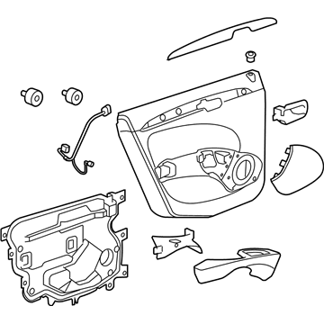 GM 15902190 Trim Assembly, Rear Side Door *Titanium