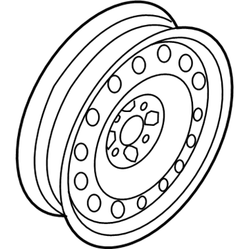 GM 9593686 Wheel Rim,16X4 Compact Spare (Less Tire)