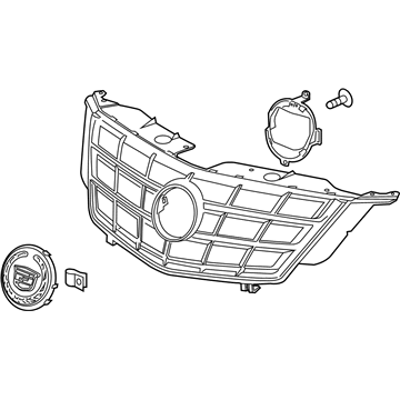 Cadillac 22887925 Upper Grille