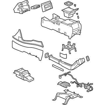 GM 88987017 Console,Front Floor *Shale