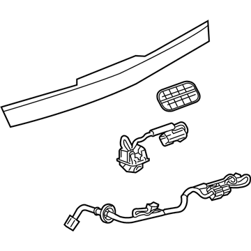 GM 20864813 Applique Assembly, L/Gate Ctr (W/ Rr Lic Plt Lp