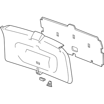 GM 85518621 PANEL ASM-L/GATE LWR TR FIN *JET BLACK