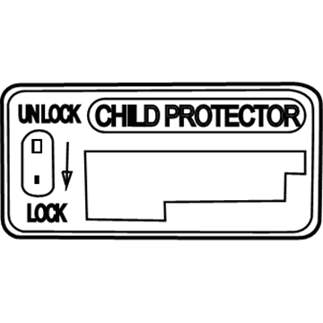 Pontiac 94848717 Child Lock Label