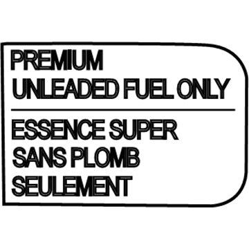 Pontiac 88970230 Fuel Label