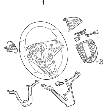 GM 22769502 Steering Wheel Assembly *Cocoa/Blue