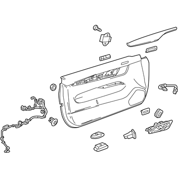 GM 84297296 Trim Assembly, Front Side Door *Light Platin