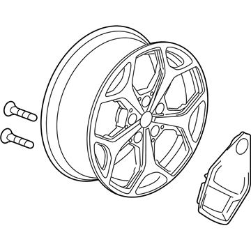 GM 22856621 Wheel Rim, 17X7.0J Aluminum 44Mm Outside 115X5Xm12 B