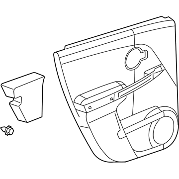 GM 25888563 Trim Assembly, Rear Side Door *Cashme/Ebony