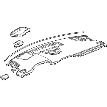 GM 84869516 Panel Assembly, I/P Upr Tr *Maple Sugar