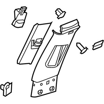 GM 9058911 Panel Assembly, Center Pillar Upper Trim *Cashmere