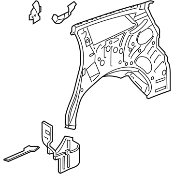 GM 84446346 Panel Assembly, Qtr Inr & Rr W/H