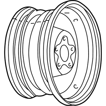 GM 9592425 Wheel Rim Assembly, 15X6 Front