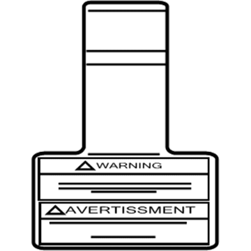 GM 96425023 Label,Inflator Restraint System Caution