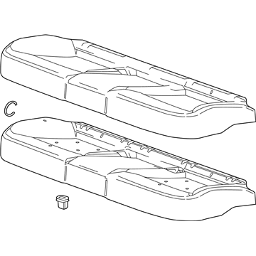 GM 22871954 Cushion Assembly, Rear Seat <Use Until Next Major*Choccachino