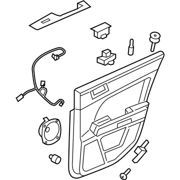 GM 15905926 Trim Assembly, Rear Side Door *Light Cashmere