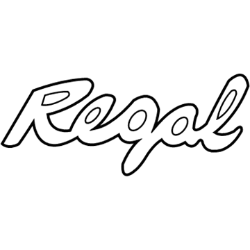 GM 10247466 Plate Assembly, Front Side Door Name "Regal" (Bright)