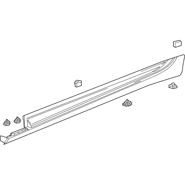 GM 84747816 Molding Assembly, Rkr Pnl *Serv Primer