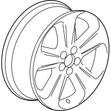 GM 19302645 18x7-Inch Aluminum 5-Split-Spoke Wheel in Midnight Silver