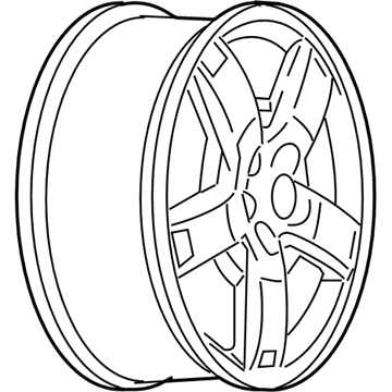 GM 9595546 Wheel Rim, 17X6.5 Aluminum 52Mm Outside 115Mm Bellcrank *Chrome