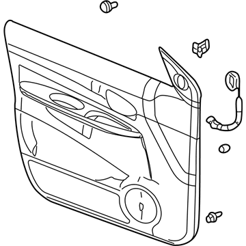 GM 10398898 Panel Assembly, Front Side Door Trim *Gray