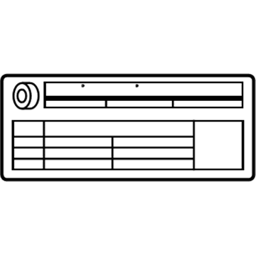 GMC 19206430 Tire Info Label