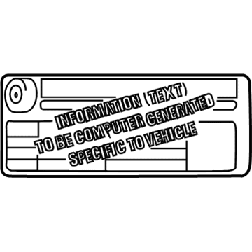 Chevy 92252751 Tire Pressure Label