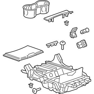 GM 84225102 Compartment Assembly, Front Floor Console *Santos Palisn