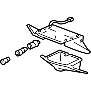 GM 10356499 Ashtray Assembly, Instrument Panel Lower Extension *Blue