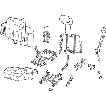 GM 19126845 Seat Asm,Driver (W/ Belt) *Pewter