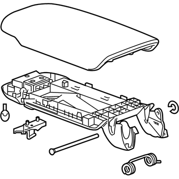 GM 84500304 Armrest Assembly, F/Flr Cnsl *Black