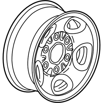 GM 9595397 Wheel Rim Assembly, 16X6.5 Chrome Clad 165.1X8X14,*Chrome