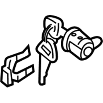 GM 91175208 Cylinder,Front Side Door Lock