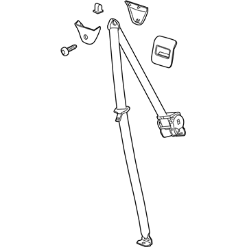 GM 19353595 Belt Kit,3rd Row Seat (Retractor Side) *Dune