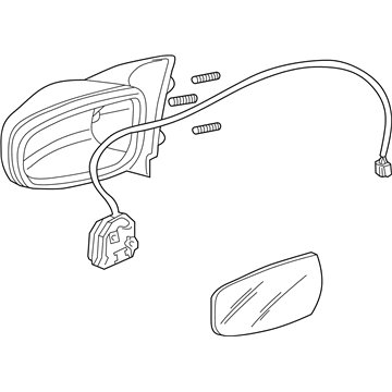 2008 Pontiac Grand Prix Side View Mirrors - 15796389