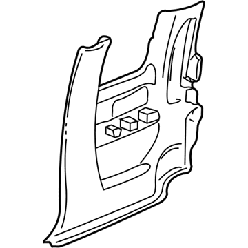 GM 15748458 Panel Assembly, Body Side Rear Trim *Oak