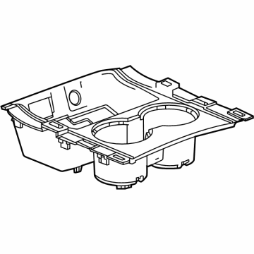 GM 84921583 Plate Assembly, F/Flr Cnsl Cup Hldr Tr *Black