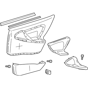 GM 22703713 Trim Assembly, Rear Side Door *Graphite