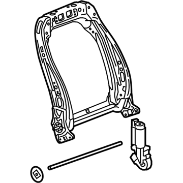 Cadillac 13578620 FRAME,PASSENGER SEAT BACK(INCLUDES 10-12,16-20)(POWER)(W/O MEMORY)