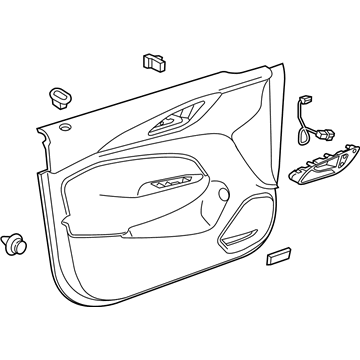 GM 39026671 Trim Assembly, Front Side Door *Black L