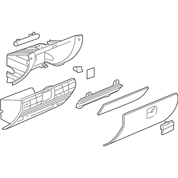 GM 25924511 Compartment Assembly, Instrument Panel *Cashmere