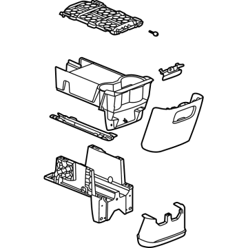 GM 84775297 Compartment Assembly, F/Flr Cnsl Rr *Jet Black