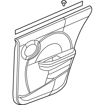 GM 22725841 Trim Asm,Rear Side Door *Very Dark Gray